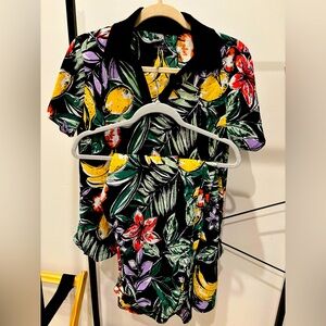 Cuddl Duds Black Riviera Crepe Knit Paradise Stretch Loungewear Set - Small